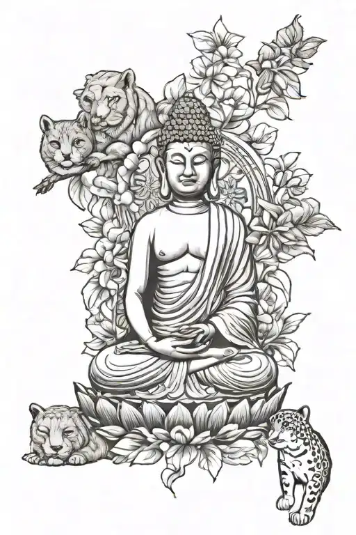 Buddha With Animals