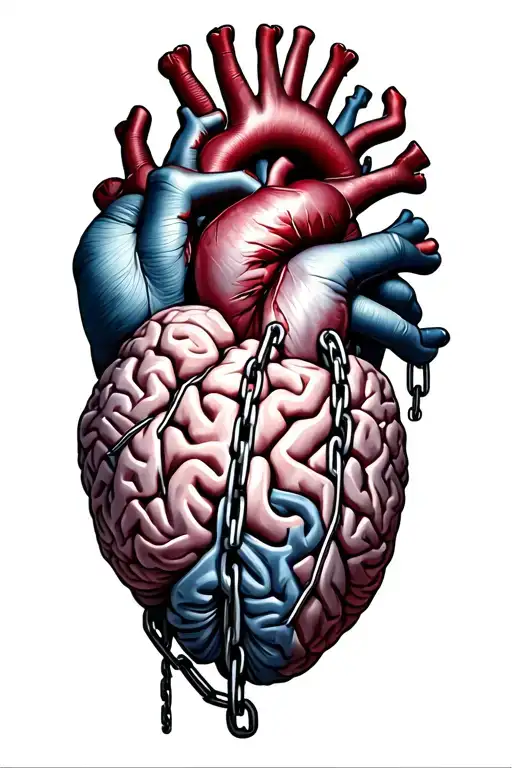 Brain Spiraling Heart Breaking Free From Chains