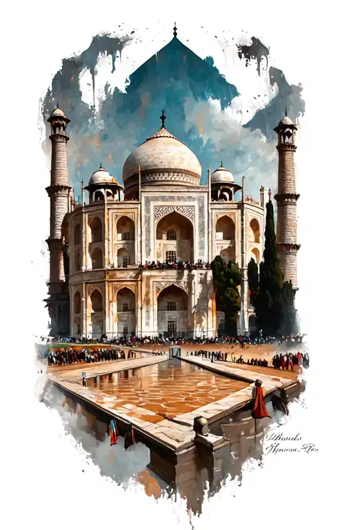 Taj Mahal And The Colosseum Of Rome