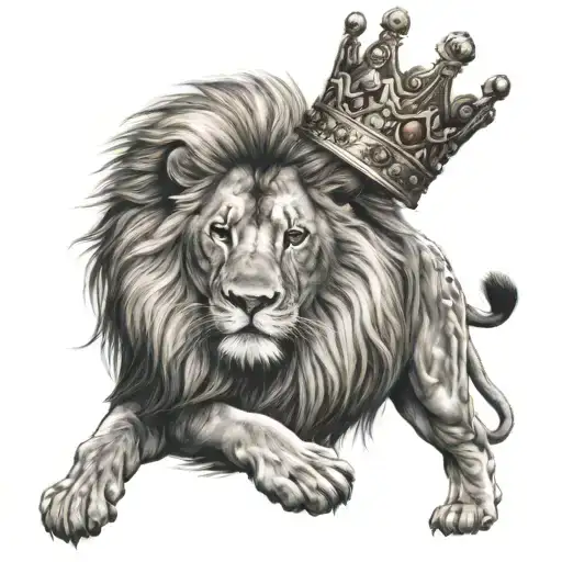 Lion Wearing A Crown