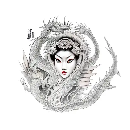 Geisha Con Dragon