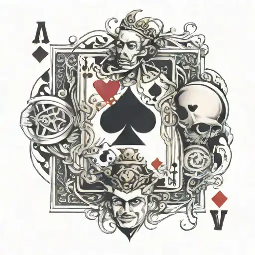 Playingcard With A Gangster Magician Instead Of The King