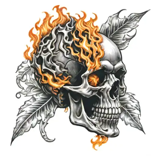 Flaming Skull