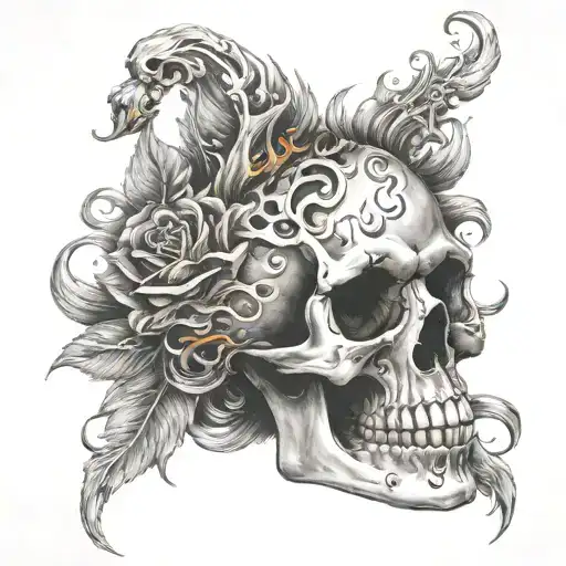 Flaming Skull