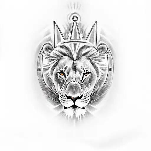 Jesus Praying And Half A Lion