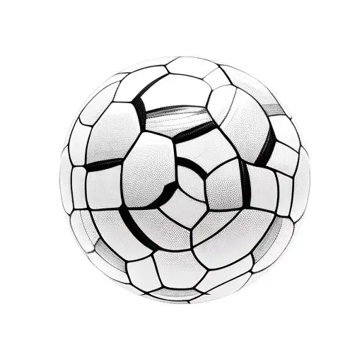 A Soccer Ball With Musical Notes As The Pattern