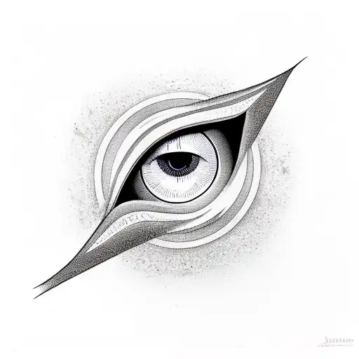 Hourglass With Illuminati Eye As The Sand