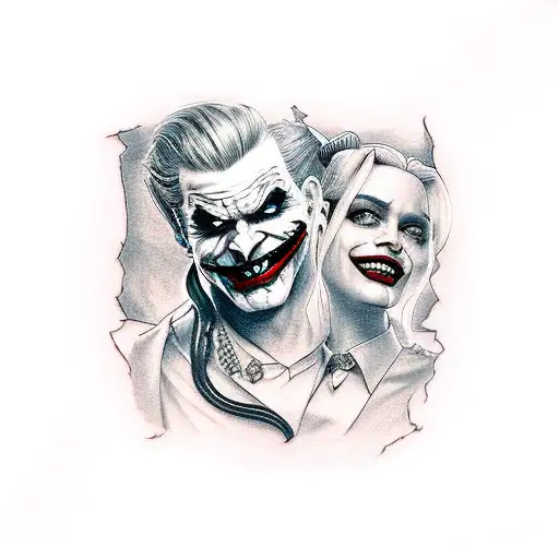 Joker And Harley Quinn Four Aces