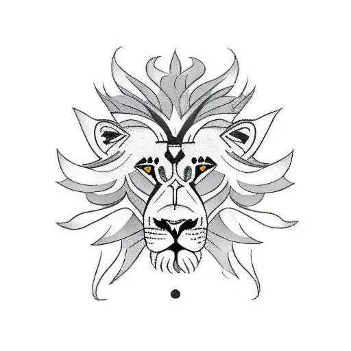 A Realistic Tattoo Of A Lion Wearing A Colombia Flag As A Cape