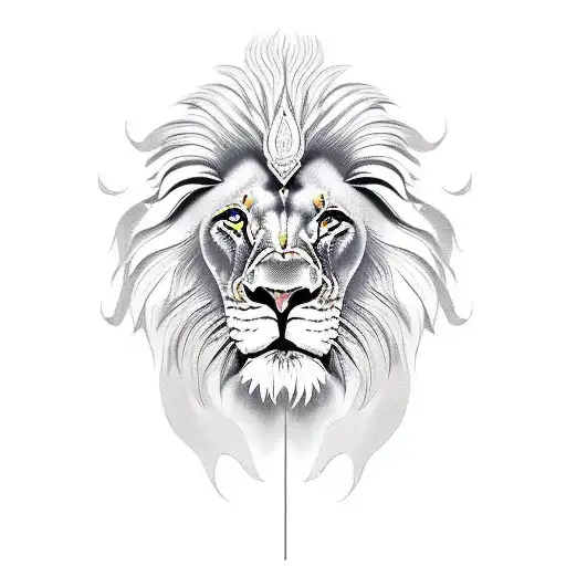 Lion Head Combined With Eagle Head