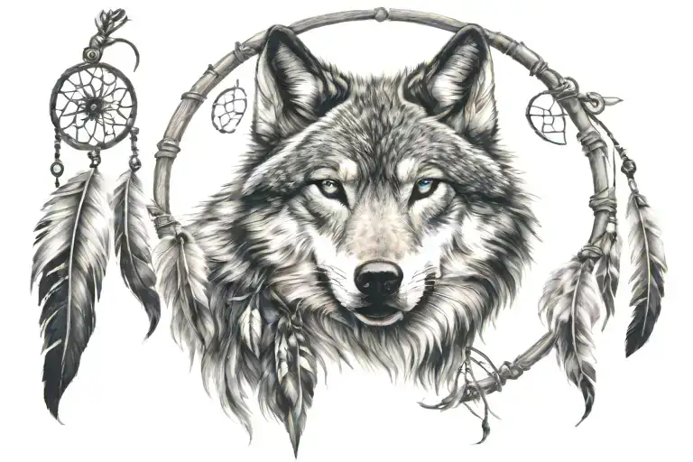 Dream Catcher Wolf