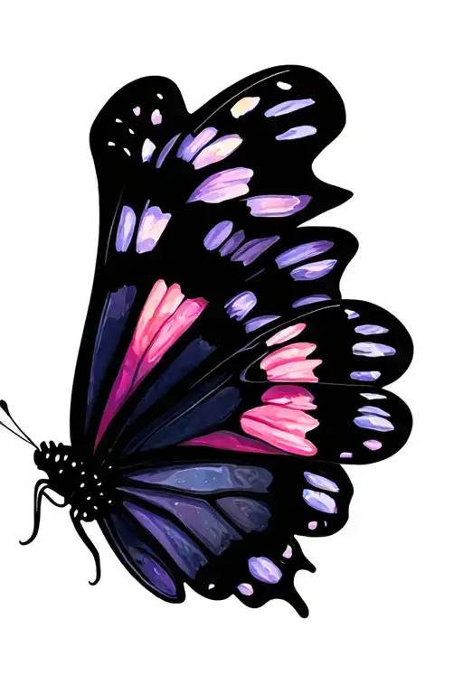 Butterfly And Flowers