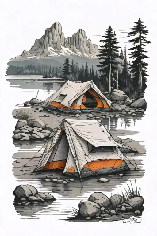 River Camping Tent And Fine