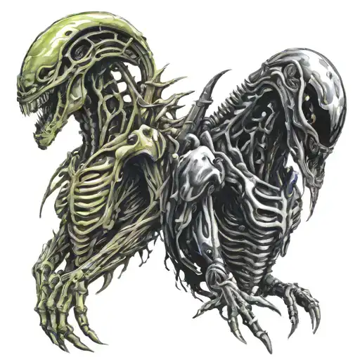 Xenomorph From Aliens And Necromorph From Dead Space