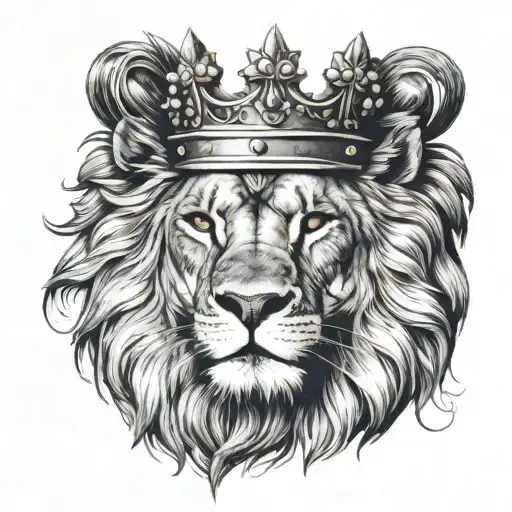 Lion Wearing A Crown