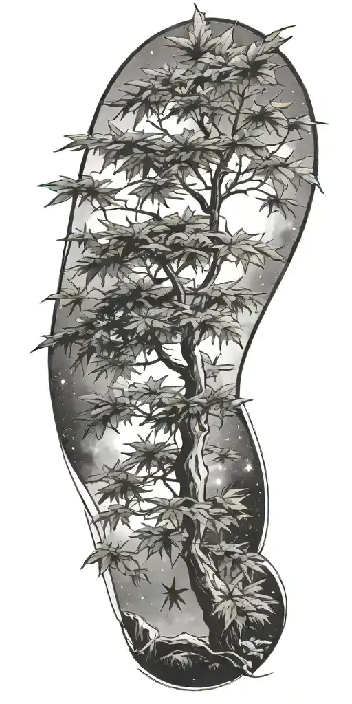 Japanese Maple In Space