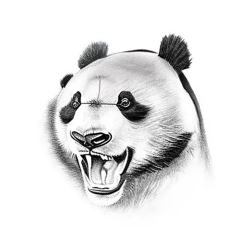 A Man Riding A Panda Into War