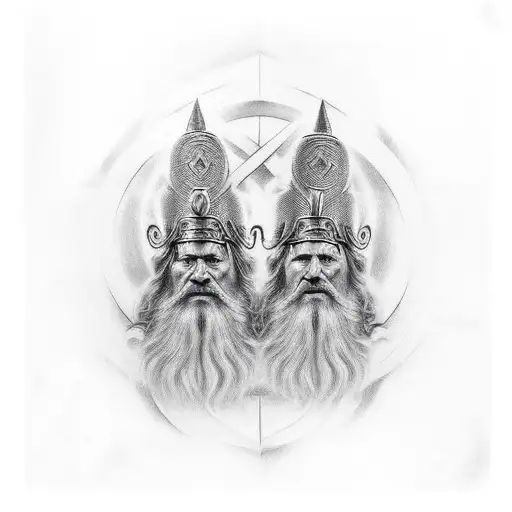 Odin E Thor Em Valhalla