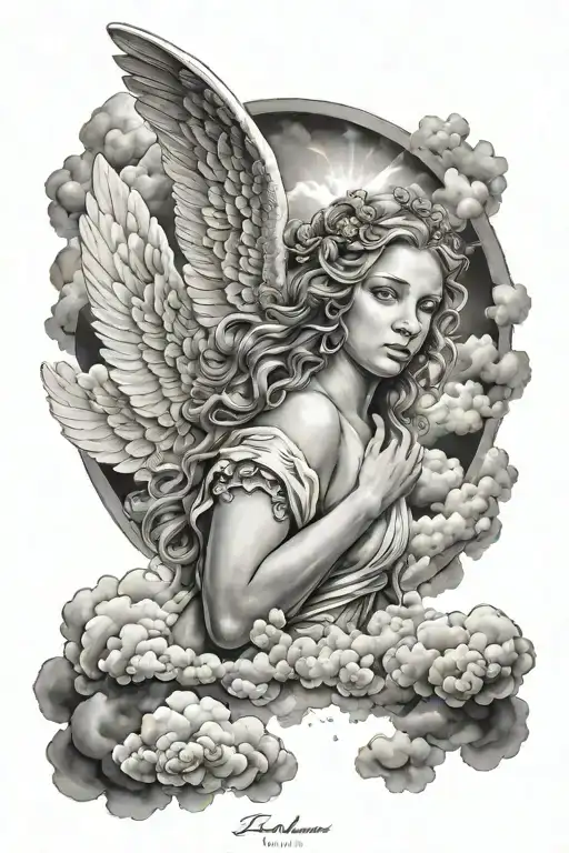 Angel Putih With Clouds