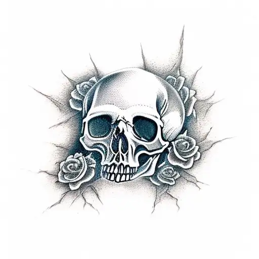 Skull And Black Crows