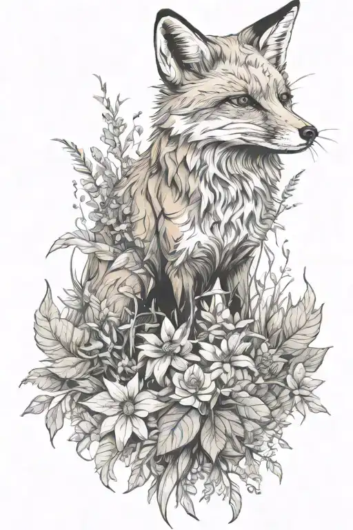 Fox In Plants Coming
