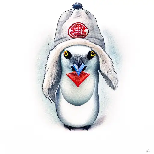 Penguin With Red Hat