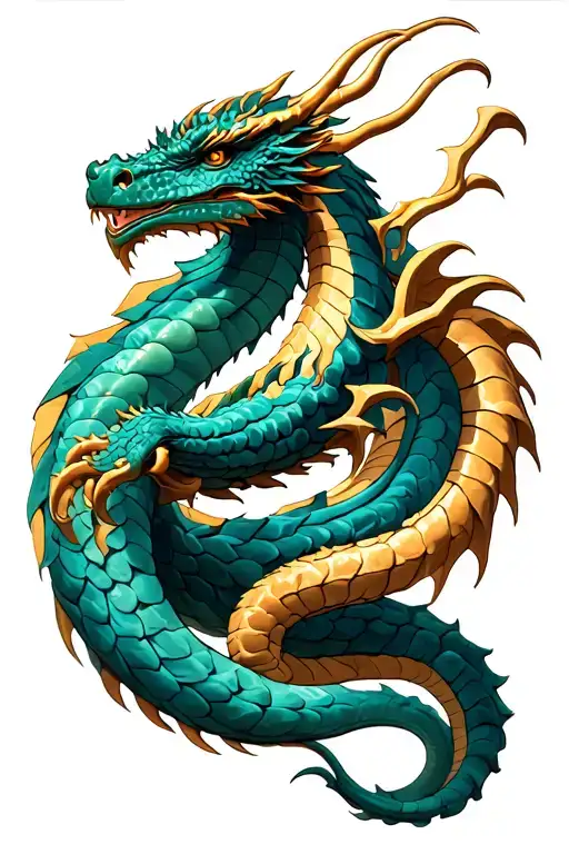 3 Headed Greek Hydra Dragon With Twisted Body