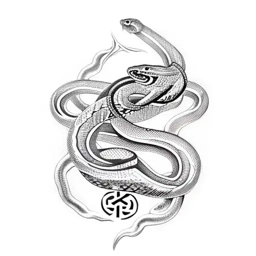 Snake With Biohazard Symbol