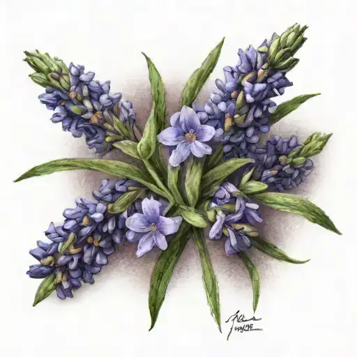 Lavender Flowers With Date