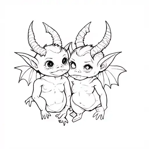 Two Cute Little Demons