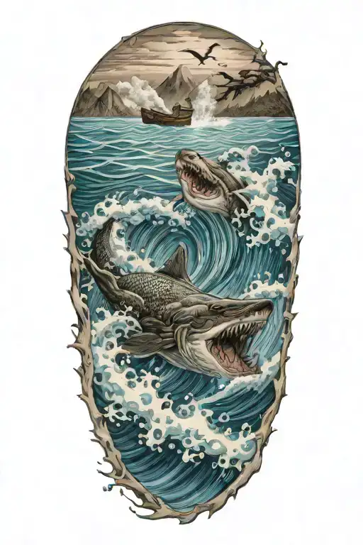 Under The Ocean Waves Crashing