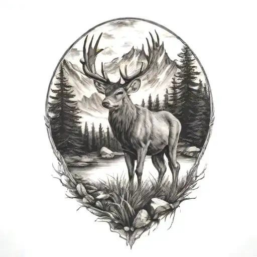 A Buck In The Mountains