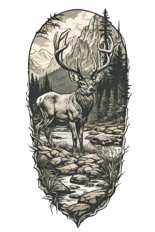 A Buck In The Mountains