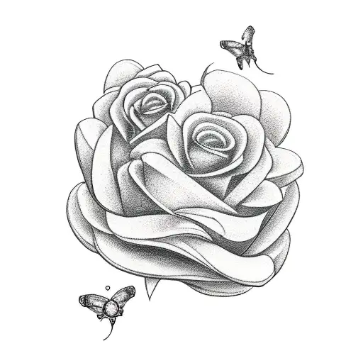 Butterfly Heart Flower Dagger