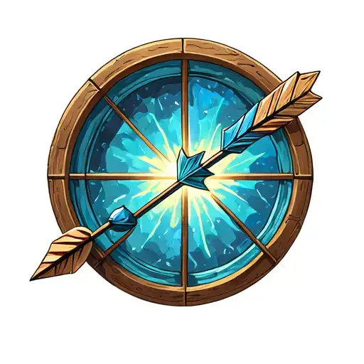 Arrow Through Glass Window