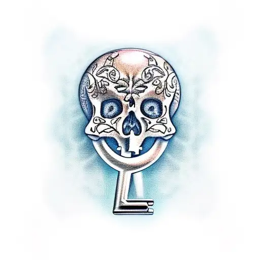 Skeleton Key And Medical Symbols