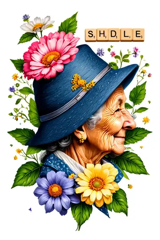 Scrabble Grandma Flowers Growing