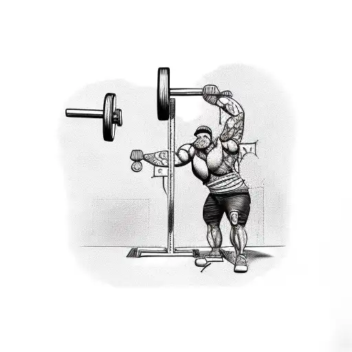 A Realistic Depiction Of A Construction Worker Lifting A Barbell Made Of Coffee Cups