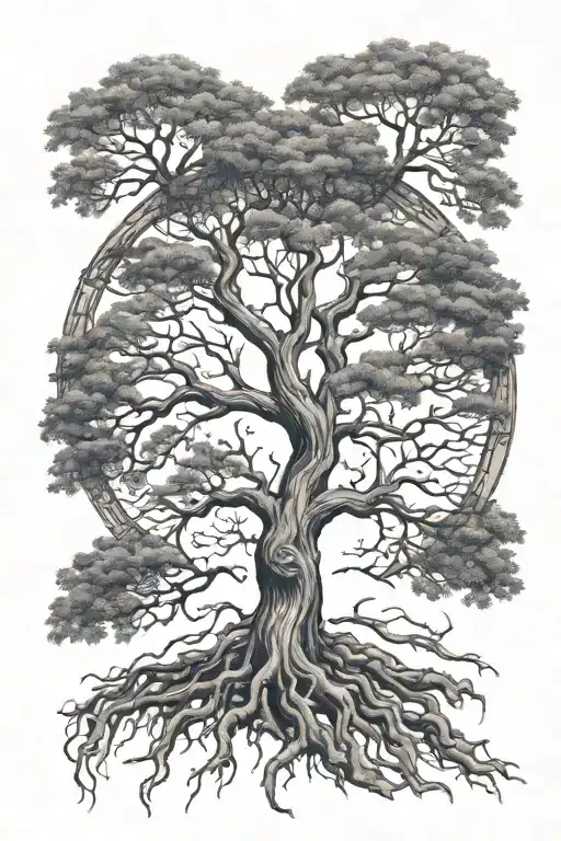 Dried Tree Of Life With A Kind Of Mystical Vibe