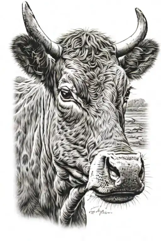 Limousin Cow Head