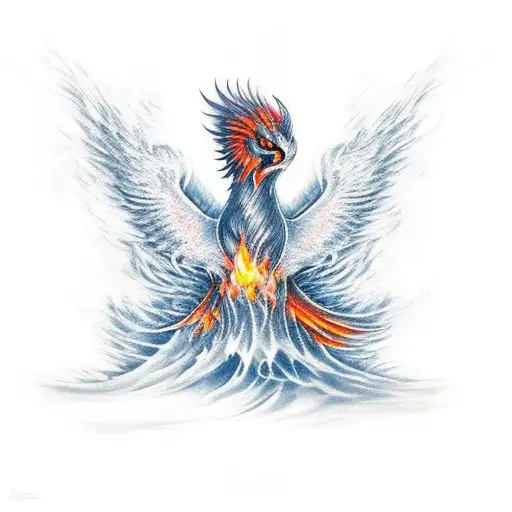 Fire Pheonix Rising From Wreckage