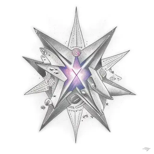 Stars And Space On Forearm