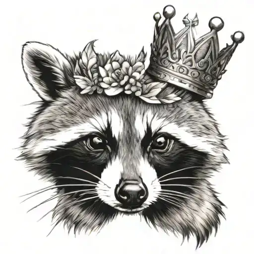 Racoon Wearing A Crown