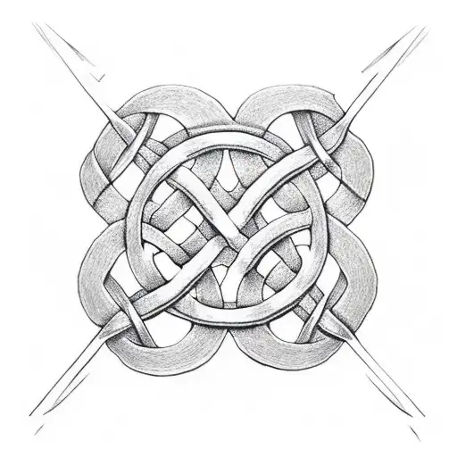 A Celtic Knot Design Incorporating The Initials Mtc