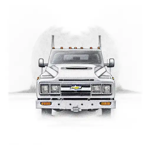 A Realistic Portrait Of Your 89 Chevy Truck Surrounded By Oilfield Equipment