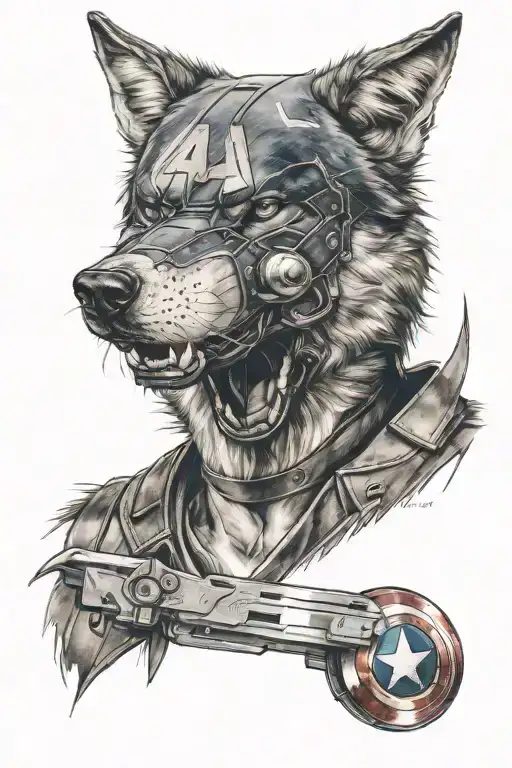 Captain America Injured Wolf