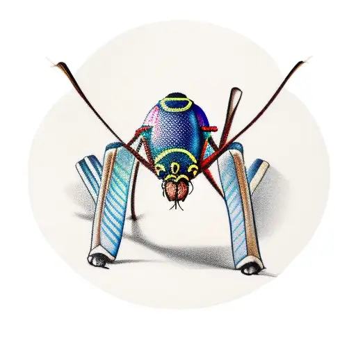 A Cricket On An Heriloom Tomato