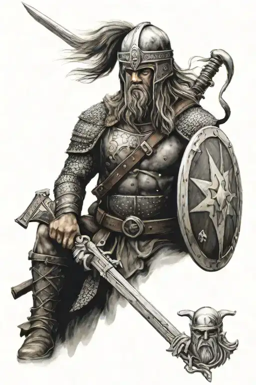 2Nd Amendment With A Spartian Soldier And Viking Warrior