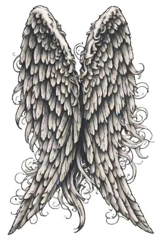 Angel Wings One Broken One Normal
