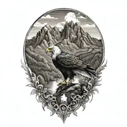 Phillipines And Eagle And Mountain Scene